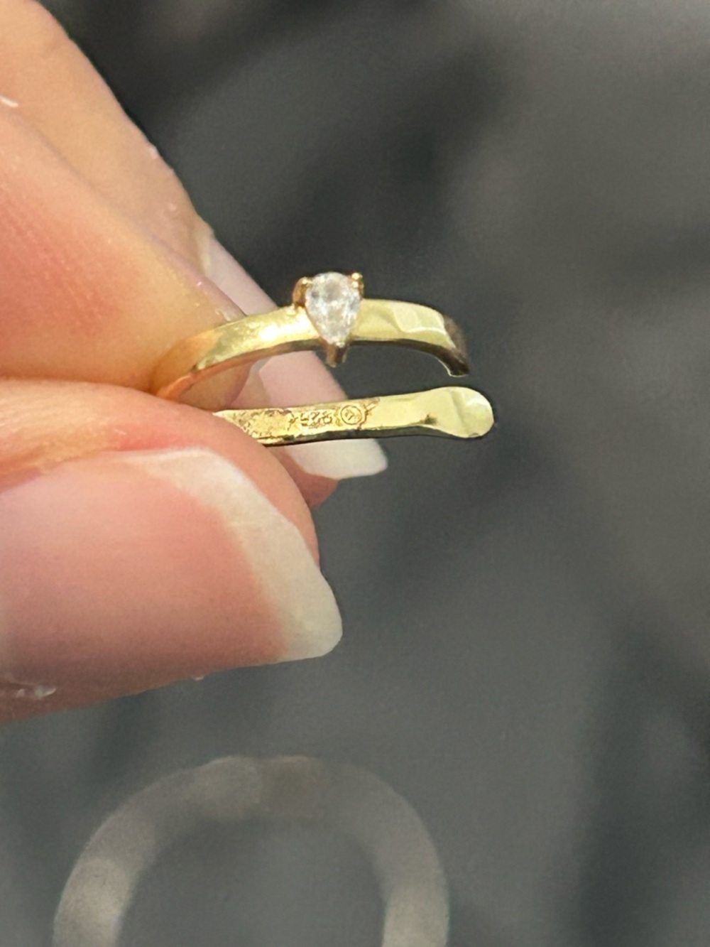 Mejuri Gold Pear-Cut Ear Cuff